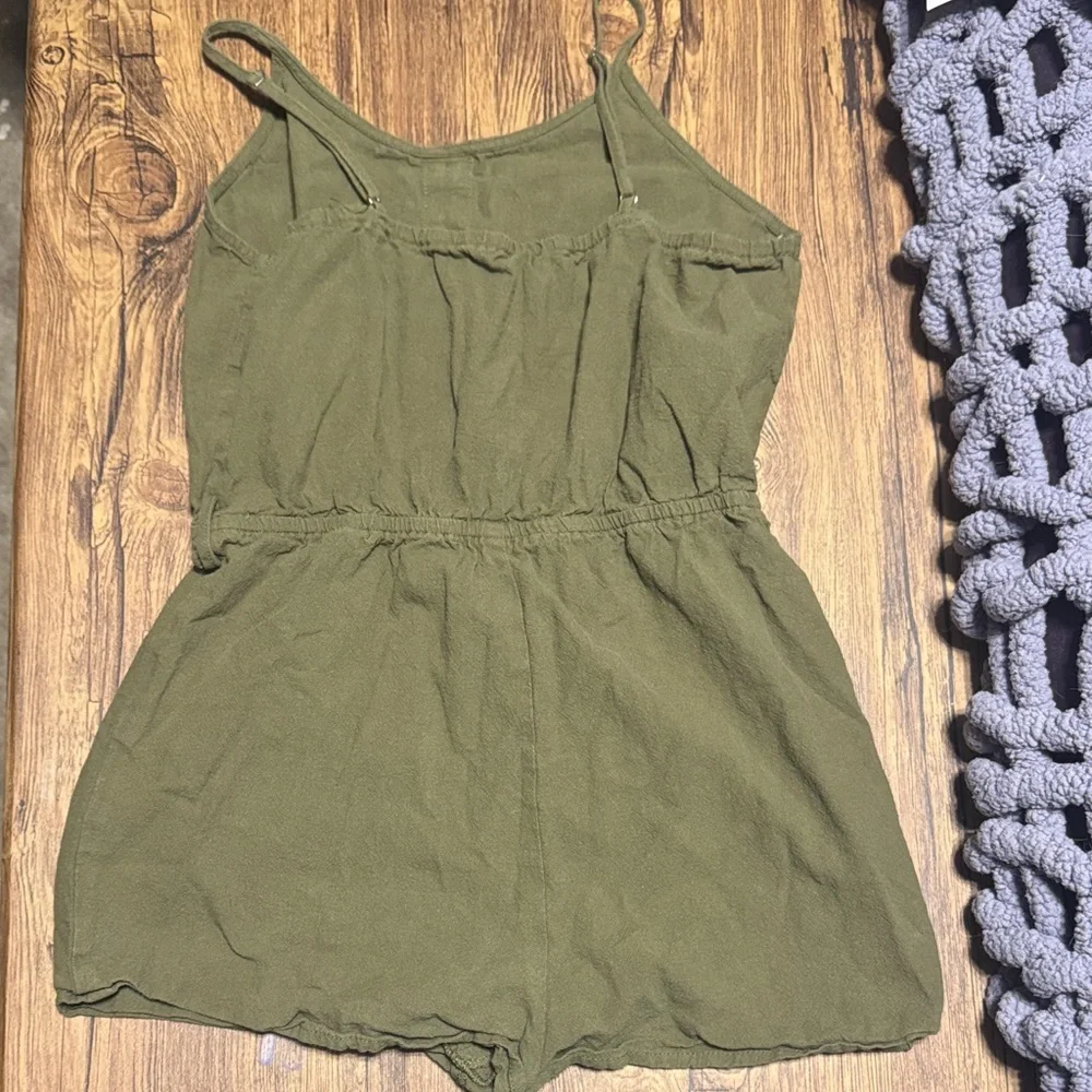 Source Unknown Olive Green Kids One Piece